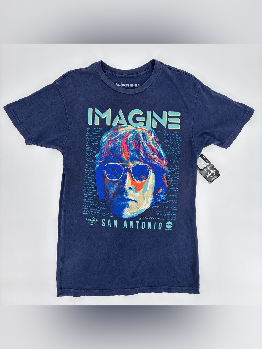 Hard Rock Cafe San Antonio Texas John Lennon Imagine Tee T-Shirt Small NWT